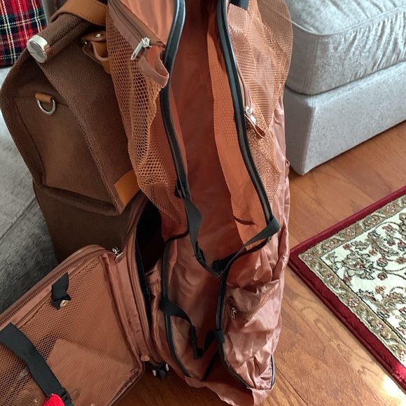 Joy Mangano 12-pc Brown Leather Luggage - Picture 15 of 16